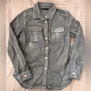 *LAST CHANCE* Armani Exchange silver denim button up